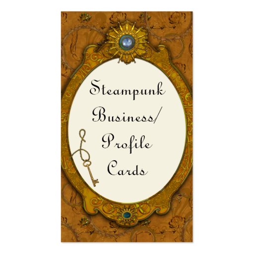 Steampunk Jewel Key Business Cards (front side)