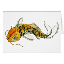 Steampunk Koi Card