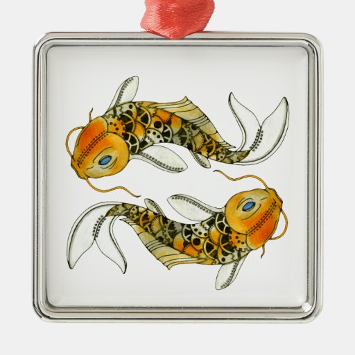 Steampunk Koi Christmas Ornament