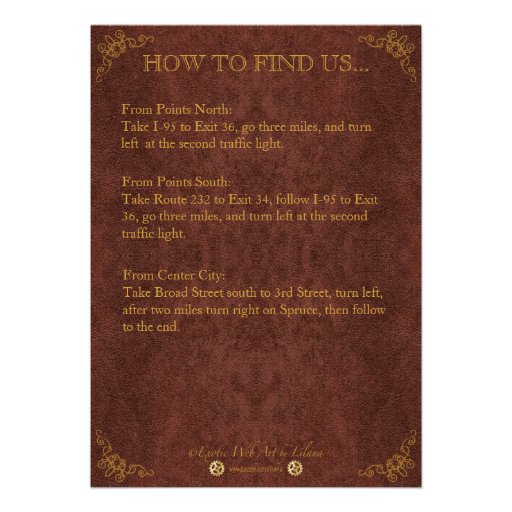 Steampunk Large Rectangular Invitation