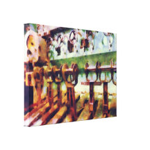 Steampunk - Levers in Underwater Vessel Gallery Wrapped Canvas