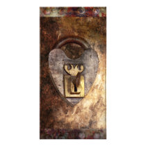 Steampunk - Locksmith - The key to my heart Customized Photo Card
