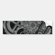 Steampunk Machinery Bumper Sticker