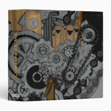 Steampunk Machinery Vinyl Binder