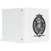 Steampunk Man with Goggles Print Vinyl Binder