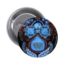 Steampunk Masquerade Button