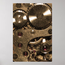 Steampunk Metal Gears Poster
