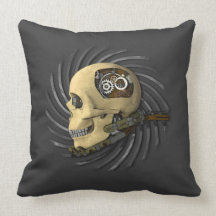Steampunk Mind Control Throw Pillow