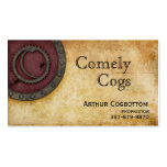 Steampunk Monogram Antique Claret C Business Card