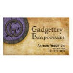 Steampunk Monogram Antique Lilac G Business Card Template