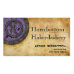 Steampunk Monogram Antique Lilac H Business Card Templates