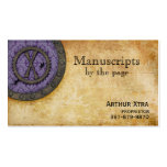Steampunk Monogram Antique Lilac X Business Cards