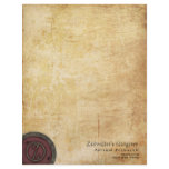 Steampunk Monogram Claret Z Letterhead Design