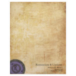 Steampunk Monogram Lilac R Customized Letterhead