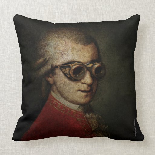 Steampunk Mozart Pillow