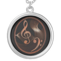 Steampunk Music Design Necklace necklaces