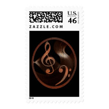 Steampunk Music Design postage stamp