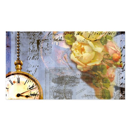 Steampunk n Roses Timepiece Business Cards