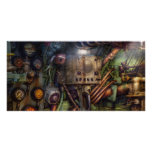 Steampunk - Naval - The comm station Custom Photo Card