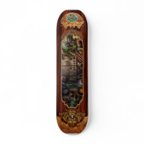 Steampunk - Naval - The comm station Custom Skate Board