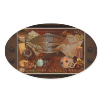 Steampunk Nostalgic Victorian Collage Art Sticker