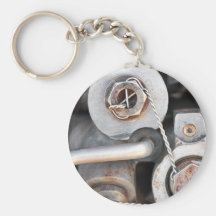Steampunk nuts and bolts with wire key chains