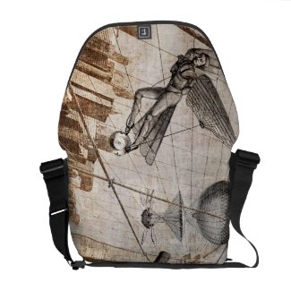 steampunk over the Brooklyn Bridge Courier Bag