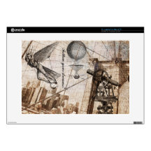 steampunk over the brooklyn bridge skin 15" laptop decal