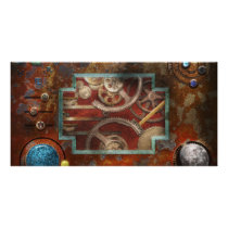 Steampunk - Pandora's box Custom Photo Card