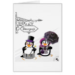 Steampunk Penguins Card
