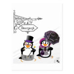 Steampunk Penguins Postcard