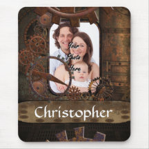 Steampunk photo background mouse pads