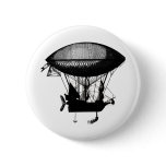 Steampunk pirate airship pin
