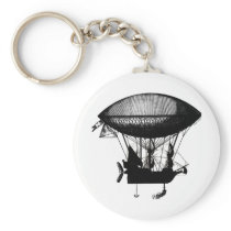 Steampunk pirate airship keychains