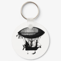 Steampunk pirate airship keychains