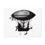 Steampunk pirate airship post cards