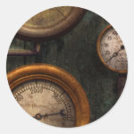 Steampunk - Plumbing - Gauging success Round Stickers Steampunk - Plumbing - Gauging success Round Stickers