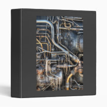 Steampunk Plumbing Pipes 3 Ring Binders
