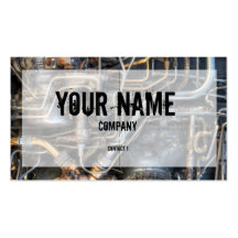 Steampunk Plumbing Pipes Business Card Templates