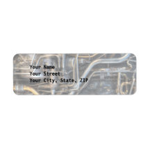 Steampunk Plumbing Pipes Return Address Labels