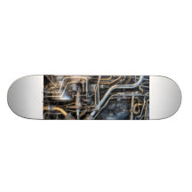 Steampunk Plumbing Pipes Skateboard