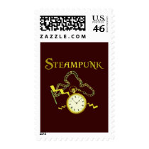 Steampunk Pocketwatch Postage Stamp