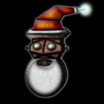 Steampunk Robo-Santa, dark shirt