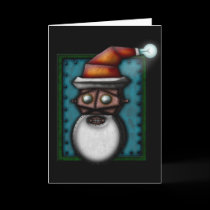 Steampunk Robo-Santa, greeting card