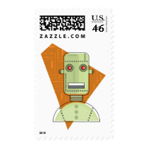 Steampunk Robot Postage Stamps
