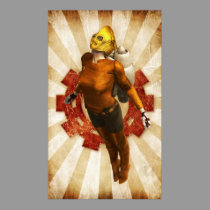 Steampunk rocket girl posters