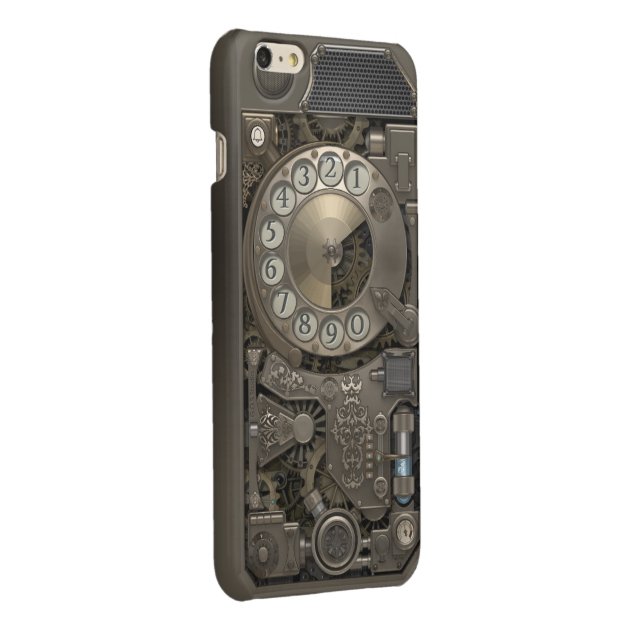 Steampunk Rotary Metal Dial Phone. Glossy iPhone 6 Plus Case-2