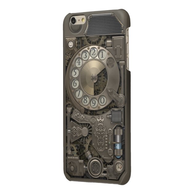 Steampunk Rotary Metal Dial Phone. Glossy iPhone 6 Plus Case