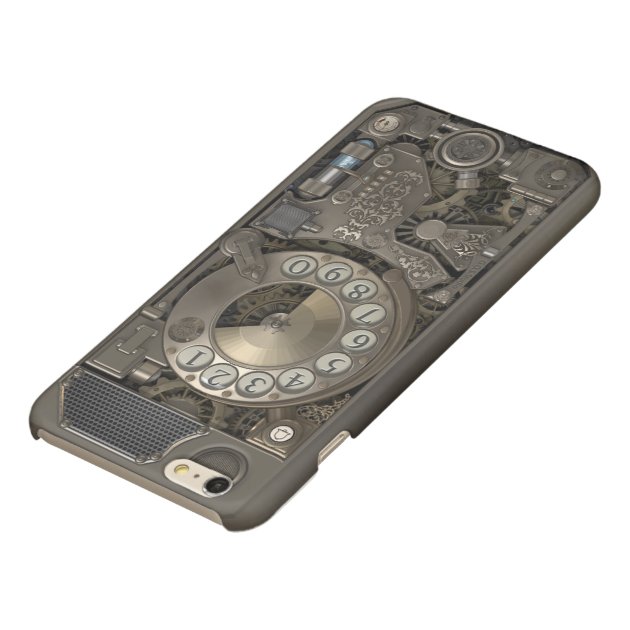 Steampunk Rotary Metal Dial Phone. Glossy iPhone 6 Plus Case-3