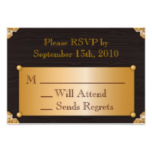 Steampunk RSVP Card Personalized Invite